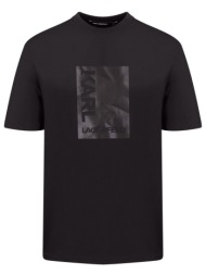 karl lagerfeld t-shirt crew neck logo μαυρο