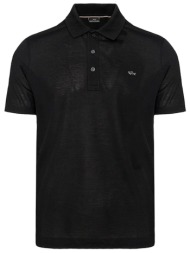 paul&shark polo logo metallic pin logo μαυρο