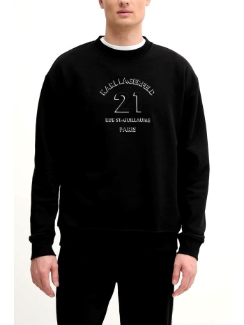 karl lagerfeld φουτερ crew neck logo μαυρο σε προσφορά