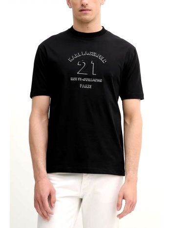 karl lagerfeld t-shirt crew neck logo μαυρο σε προσφορά