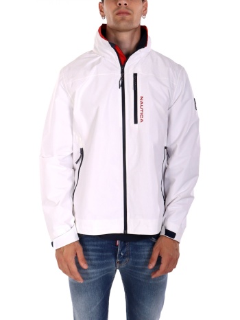 nautica μπουφαν jacket hoodie logo λευκο