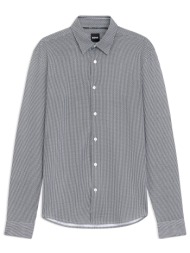 boss performance πουκαμισο μικροσχεδιο slim fit p-roan-kent-c1-233 μπλε-λευκο