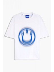 hugo blue τ-shirt nalax λευκο