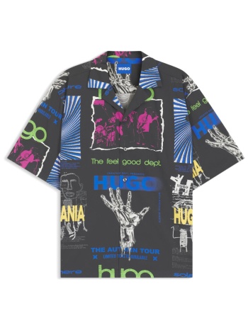 hugo blue πουκαμισo eligino μαυρο σε προσφορά