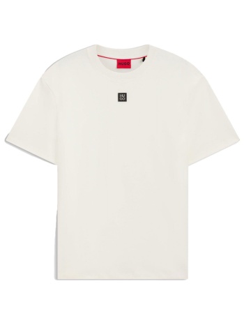 hugo t-shirt dalile logo μεταλλικο εκρου