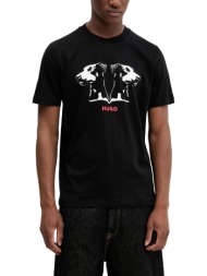 hugo t-shirt dobero logo μαυρο