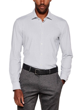 hugo πουκαμισο μικροσχεδιο performance slim fit kenno λευκο σε προσφορά
