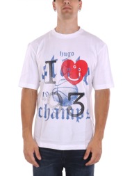 hugo blue τ-shirt notix λευκο
