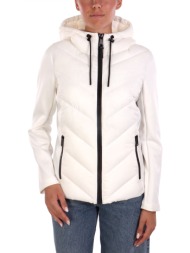 dkny μπουφαν puffer hoodie λευκο