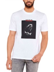 hugo t-shirt dobero logo λευκο