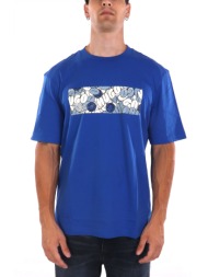 hugo blue τ-shirt nurix ρουα μπλε