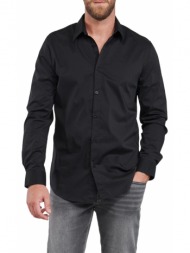 ανδρικό πουκάμισο guess m1yh20w7zk1-jblk μαύρο