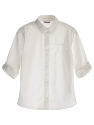 παιδικό πουκάμισο για αγόρι guess n3yh04we5w0-g011 ασπρο