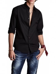 ανδρικό πουκάμισο stefan 9032-01 μαύρο
