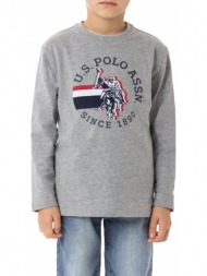 παιδική μπλούζα για αγόρι u.s. polo assn. 6654834502-188 γκρί
