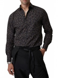 ανδρικό πουκάμισο stefan 9000-black μαύρο