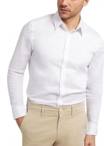 ανδρικό πουκάμισο guess m1yh20w7zk1-g011 ασπρο σε προσφορά