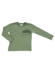 παιδική μπλούζα βαμβακερή για αγόρι trax 45305 χακί