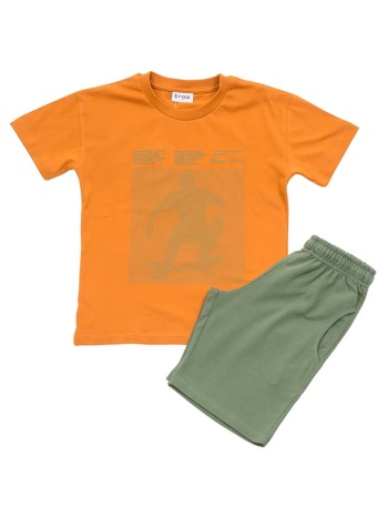 παιδικό σετ μπλούζα για αγόρι trax 45323 πορτοκαλί