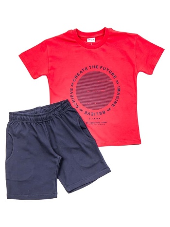 παιδικό σετ μπλούζα για αγόρι trax 45324 κόκκινο