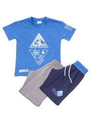 παιδικό σετ μπλούζα για αγόρι trax 45320 μπλε ρουά