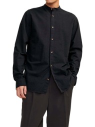 ανδρικό πουκάμισο jack & jones 12248385-black μαύρο