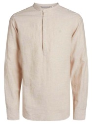 ανδρικό πουκάμισο jack & jones 12251025-beige μπεζ