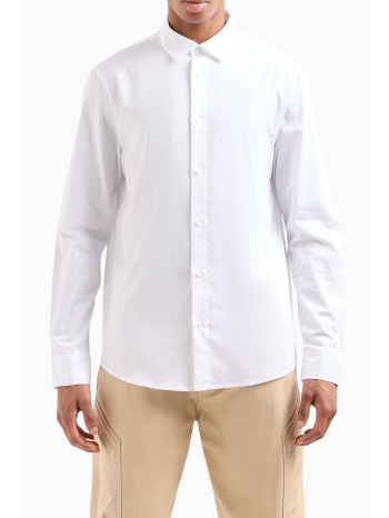 ανδρικό πουκάμισο armani exchange 3dzc36znauz-1100 ασπρο