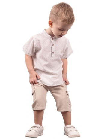 παιδικό σετ πουκάμισο για αγόρι hashtag 242626 μπεζ σε προσφορά