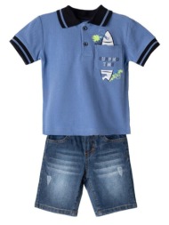 παιδικό σετ μπλούζα για αγόρι hashtag 242830 μπλε ραφ