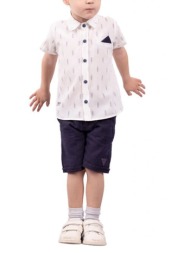 παιδικό σετ πουκάμισο για αγόρι hashtag 242807 navy