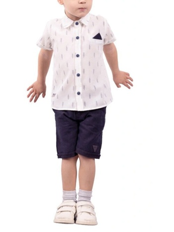 παιδικό σετ πουκάμισο για αγόρι hashtag 242807 navy σε προσφορά