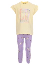 παιδικό σετ μπλούζα για κορίτσι ebita 242256 κίτρινο