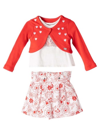 παιδικό σετ μπλούζα για κορίτσι ebita 242209 κόκκινο σε προσφορά