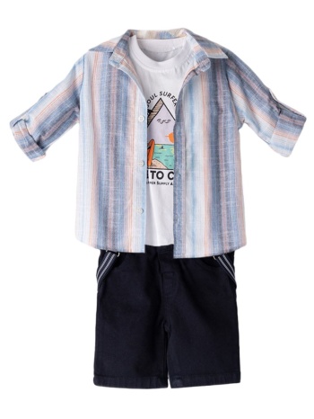 παιδικό σετ πουκάμισο για αγόρι hashtag 242610 μπλε σε προσφορά