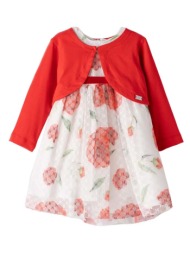 παιδικό σετ φόρεμα για κορίτσι ebita 242507 κόκκινο