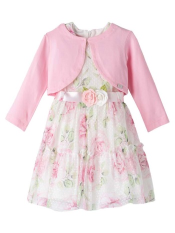 παιδικό σετ φόρεμα για κορίτσι ebita 242207 ροζ