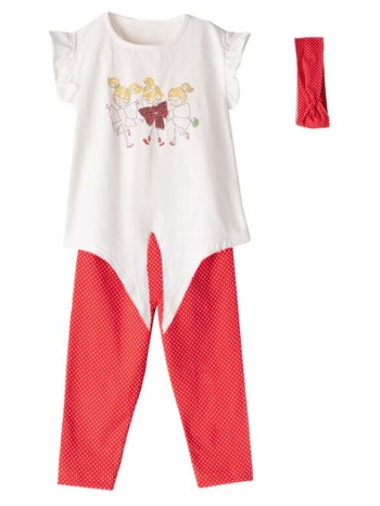 παιδικό σετ μπλούζα για κορίτσι ebita 242526 κόκκινο σε προσφορά