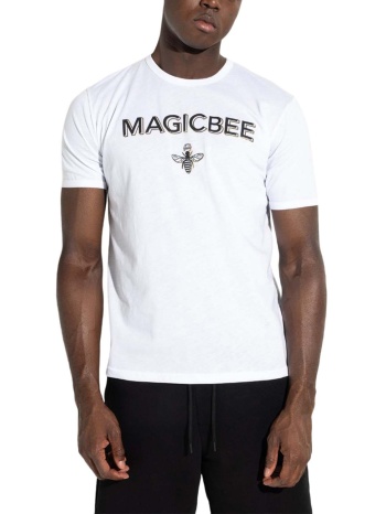 ανδρική μπλούζα magic bee 2407-white άσπρο