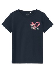 παιδική μπλούζα βαμβακερή για κορίτσι name it 13227462-darksapphire navy