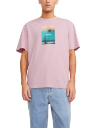 ανδρική μπλούζα jack & jones 12250421-pink nectar ροζ