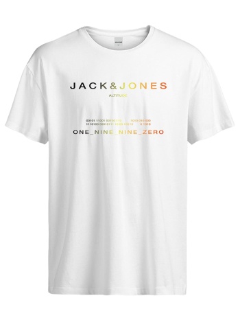 ανδρική μπλούζα jack & jones 12256771-white άσπρο