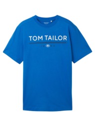 ανδρική κοντομάνικη μπλούζα tom tailor 1040988-12393 μπλε ρουά