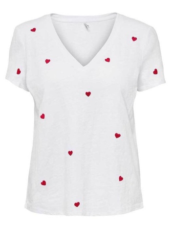 γυναικεία μπλούζα only 15288478-heart κόκκινο σε προσφορά