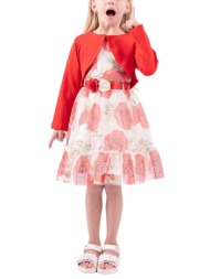 παιδικό σετ φόρεμα για κορίτσι ebita 242207 κόκκινο