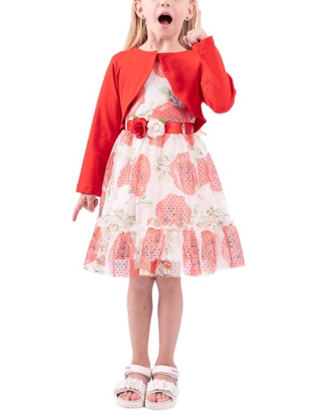 παιδικό σετ φόρεμα για κορίτσι ebita 242207 κόκκινο σε προσφορά