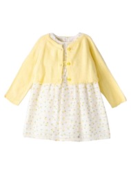 παιδικό σετ φόρεμα για κορίτσι ebita 242503 κίτρινο
