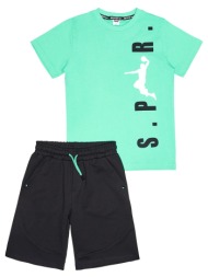 παιδικό σετ μπλούζα για αγόρι sprint 241-3029-526 πράσινο