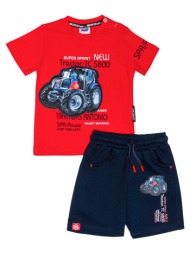 παιδικό σετ μπλούζα για αγόρι sprint 241-1045-400 κόκκινο