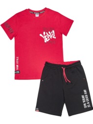 παιδικό σετ μπλούζα για αγόρι sprint 241-3011-400 κόκκινο